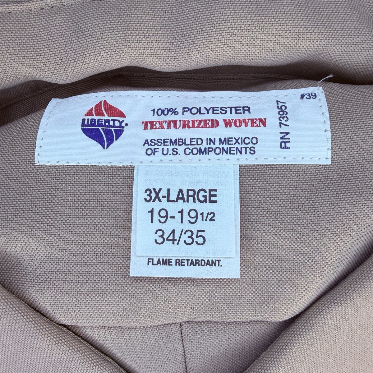 Liberty Long Sleeve Shirt Size 3X Silver Tan Class A Uniform SH340