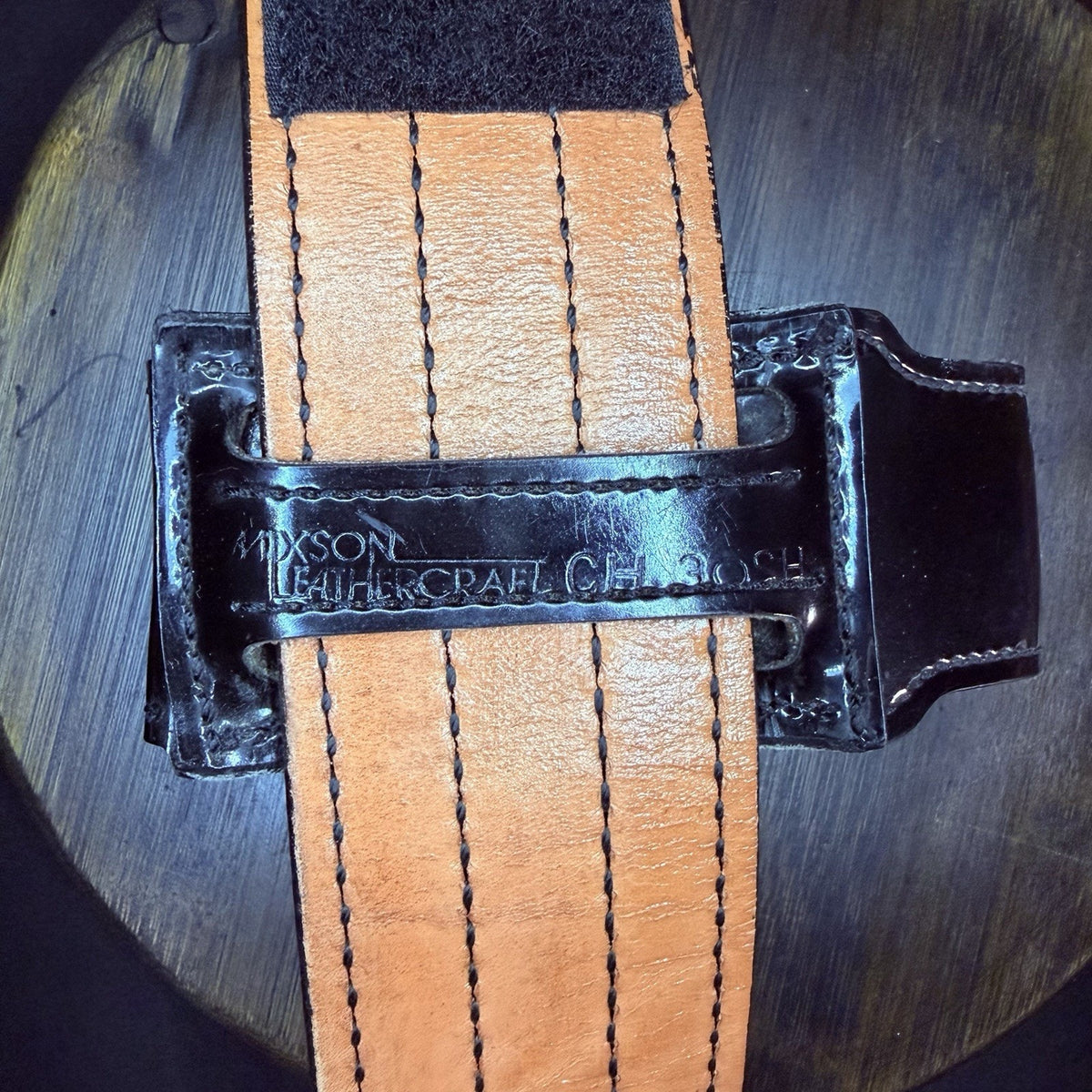 Don Hume Duty Belt Size 40" Black High Gloss Leather B120 w/Mace Pouch 2.25"