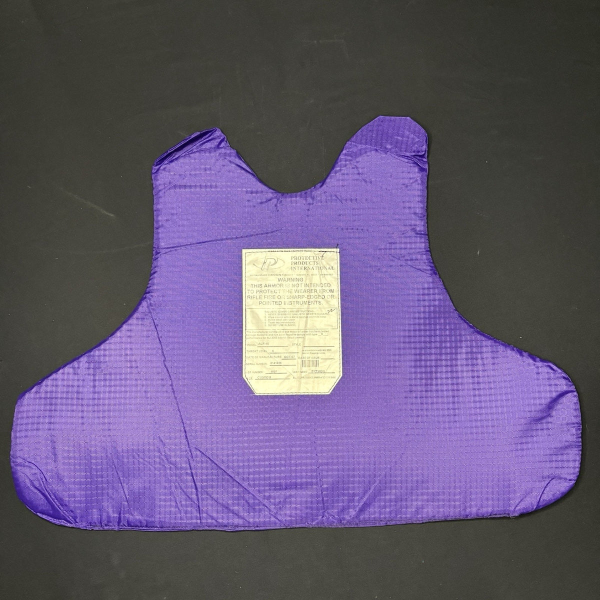 PPI Ballistic Level 2 II Vest Size LARGE Bulletproof Concealable Vest