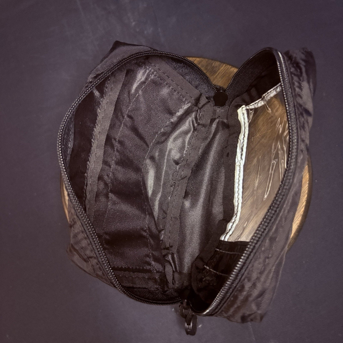 Nylon Pouch 8"x 5" See Through, Reflective Strips, Hook & Loop Attachment