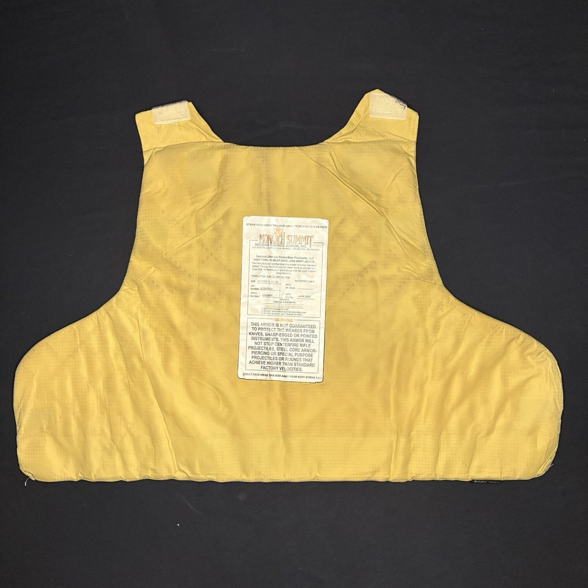 Second Chance 3A Ballistic Vest Female Size XL Bullet Proof W/ Trauma Plate