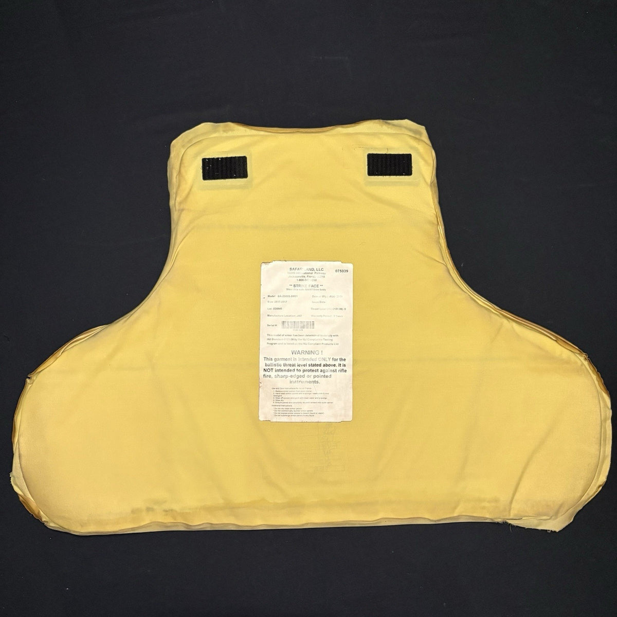 Second Chance Bullet Proof Vest Level 2 (II) Size XXL Concealable Ballistic Vest