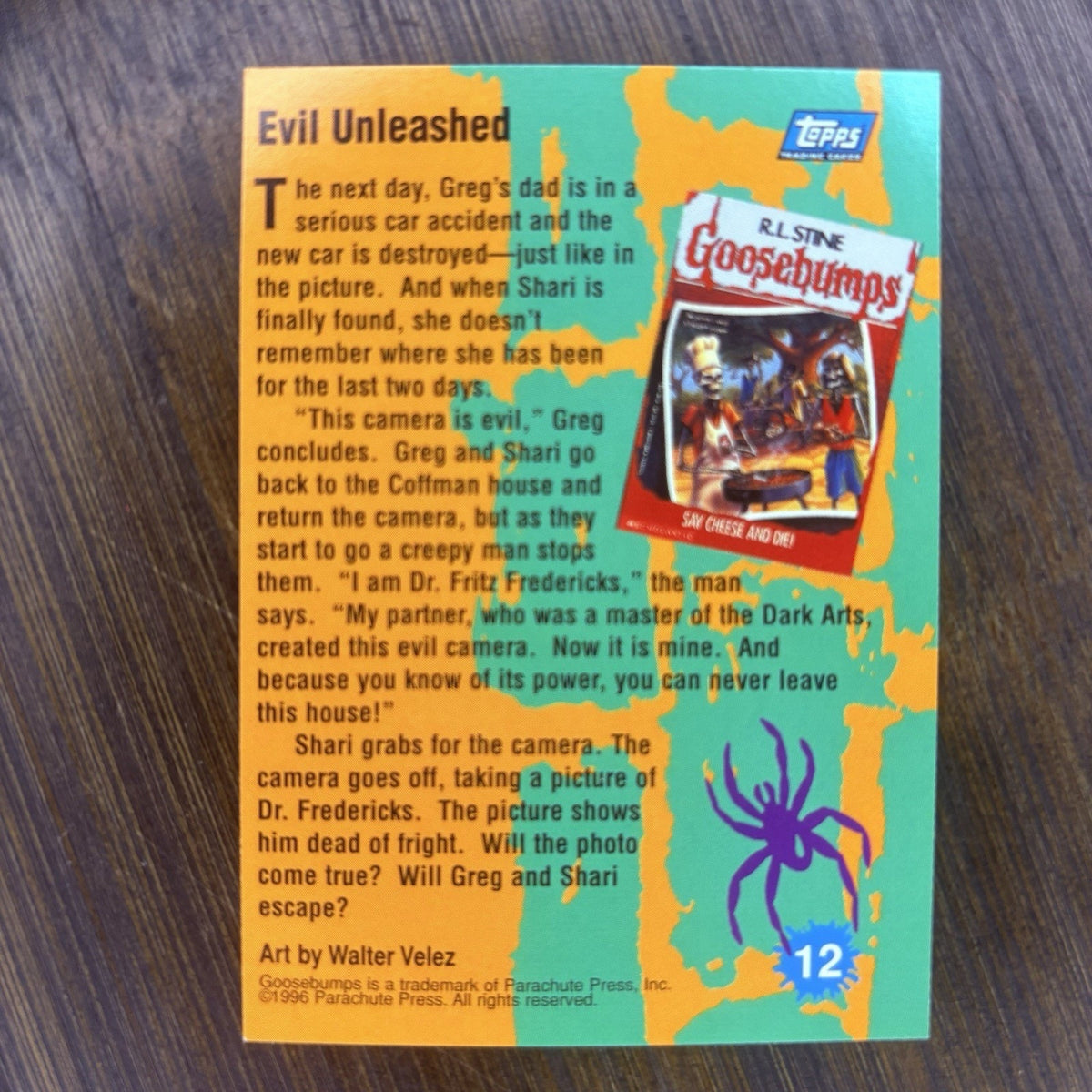 1996 Goosebumps Card Evil Unleashed #12 High Grade Trading Card, See Photos