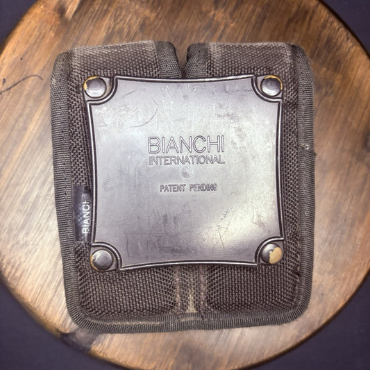 Bianchi Nylon Magazine Pouch Carrier Size 2 (9mm & .40 Double Stack) Hook & Loop
