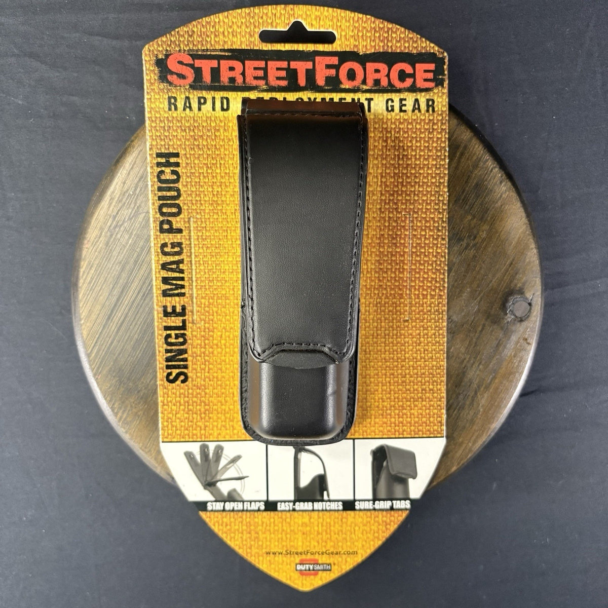 Leather Magazine Pouch ~Spring Loaded~ Carrier (.45 Acp) Rapid Deployment Gear