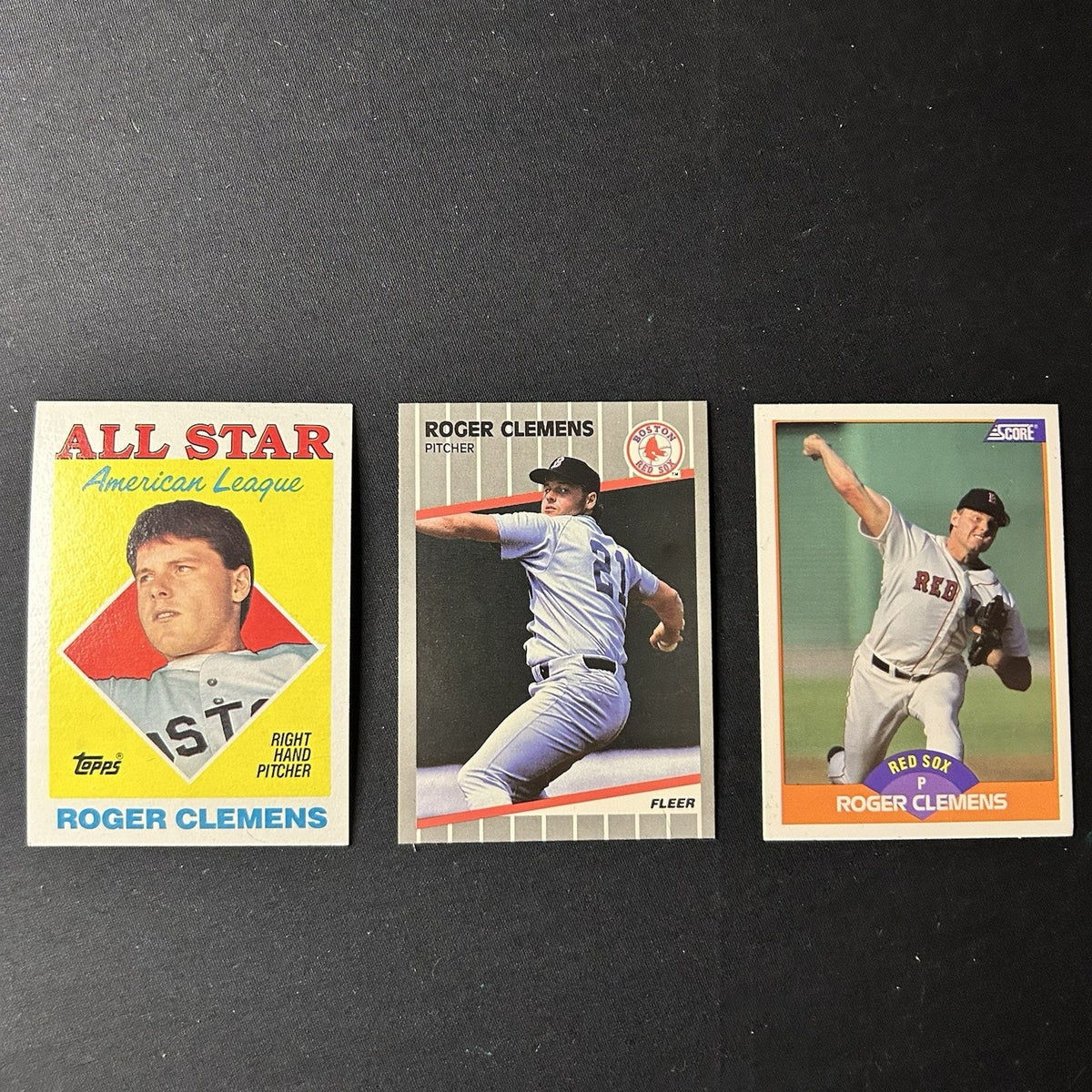 Roger Clemens All Star #394 (Lot Of 3) Cards 1988-1989 Topps, Fleer, Score