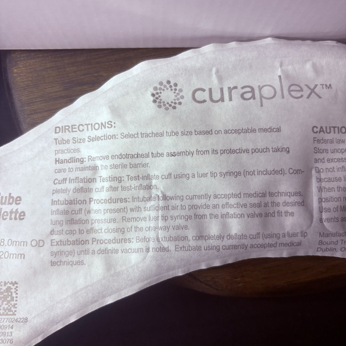 Sterile Endotracheal Tube 6.0 mm w/Cuff (Pack Of 2) Individually Packaged Sealed