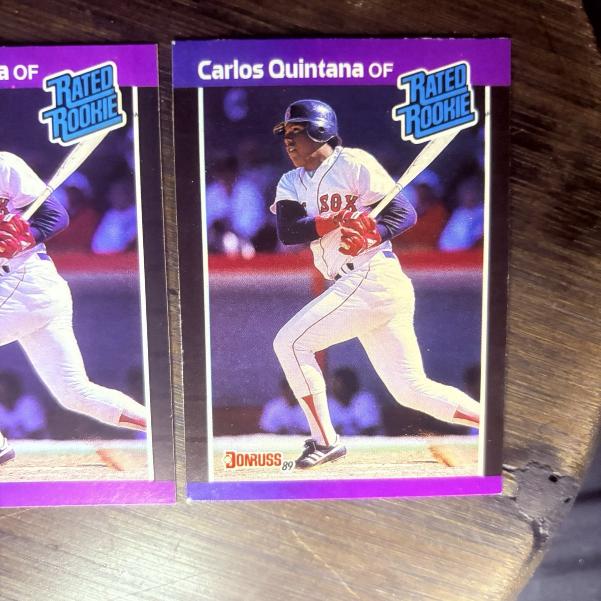 Lot of (3) 1989 Donruss RC Carlos Quintana #37 Rated Rookie NRMT-MT Red Sox