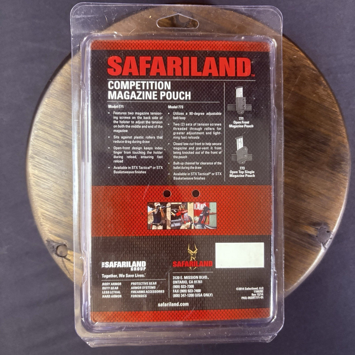 Safariland 771 Competition Magazine Pouch 9mm Open Top STX Tactical ELS Clip