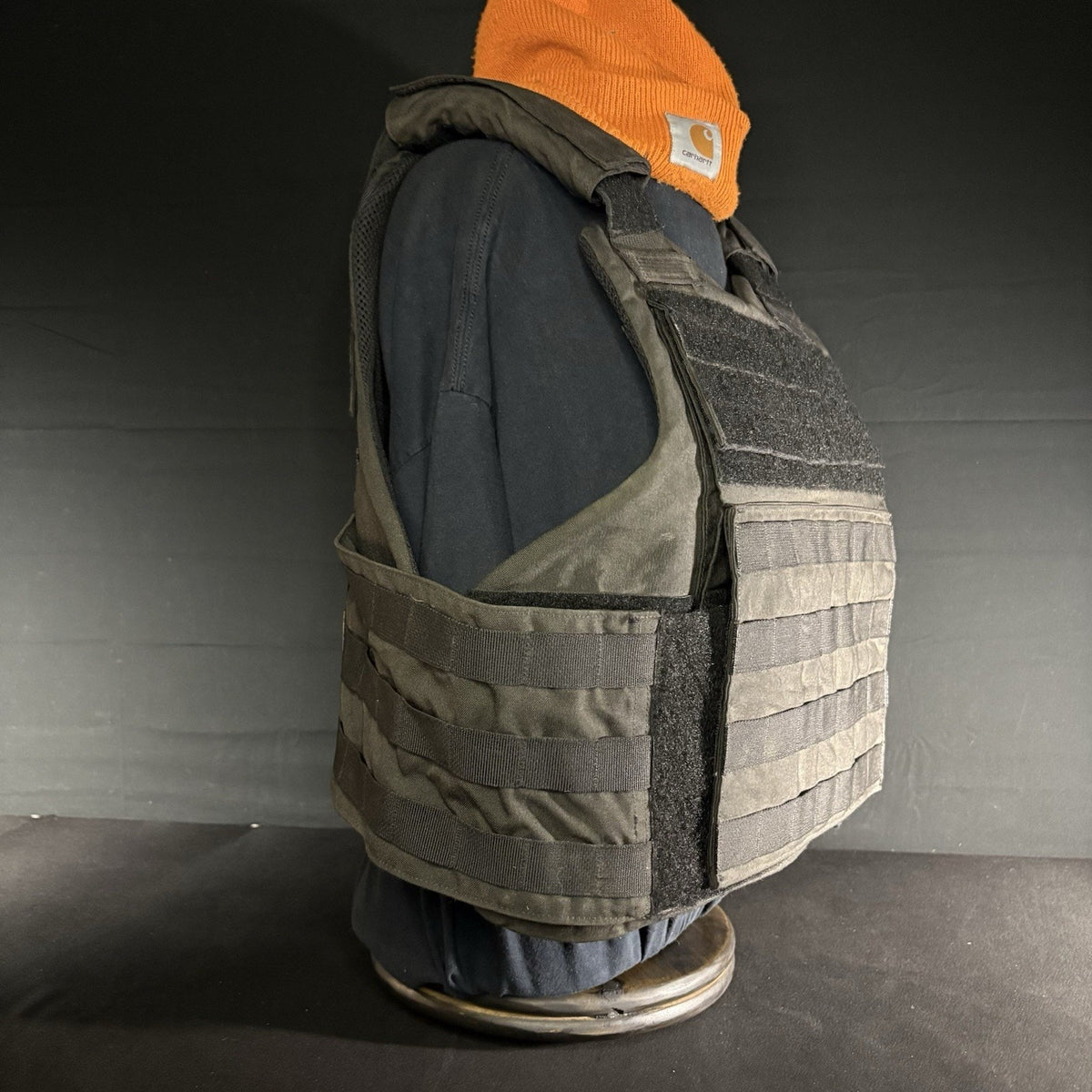 Armor Express Hard Core Tactical Carrier Vest Size Large Black MOLLE Padded