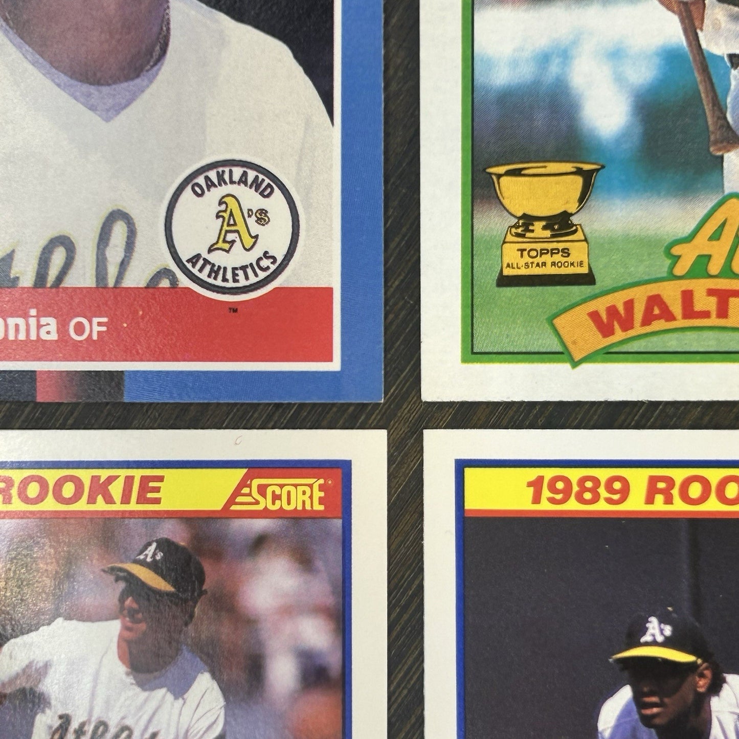 1989 (4) Lot Of Cards Luis Polonia, Walt Weiss, Lance Blankenship, Felix Jose6
