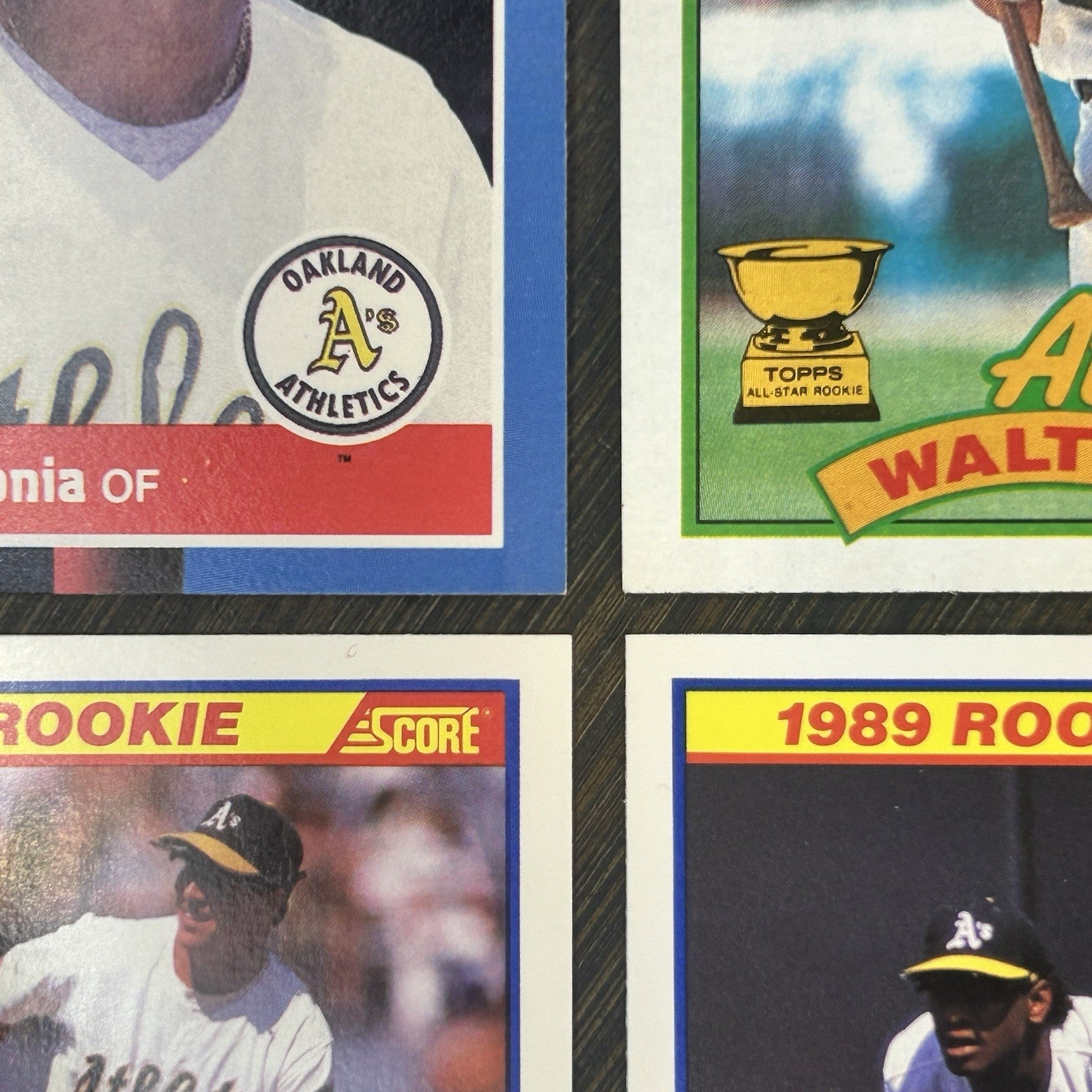 1989 (4) Lot Of Cards Luis Polonia, Walt Weiss, Lance Blankenship, Felix Jose6