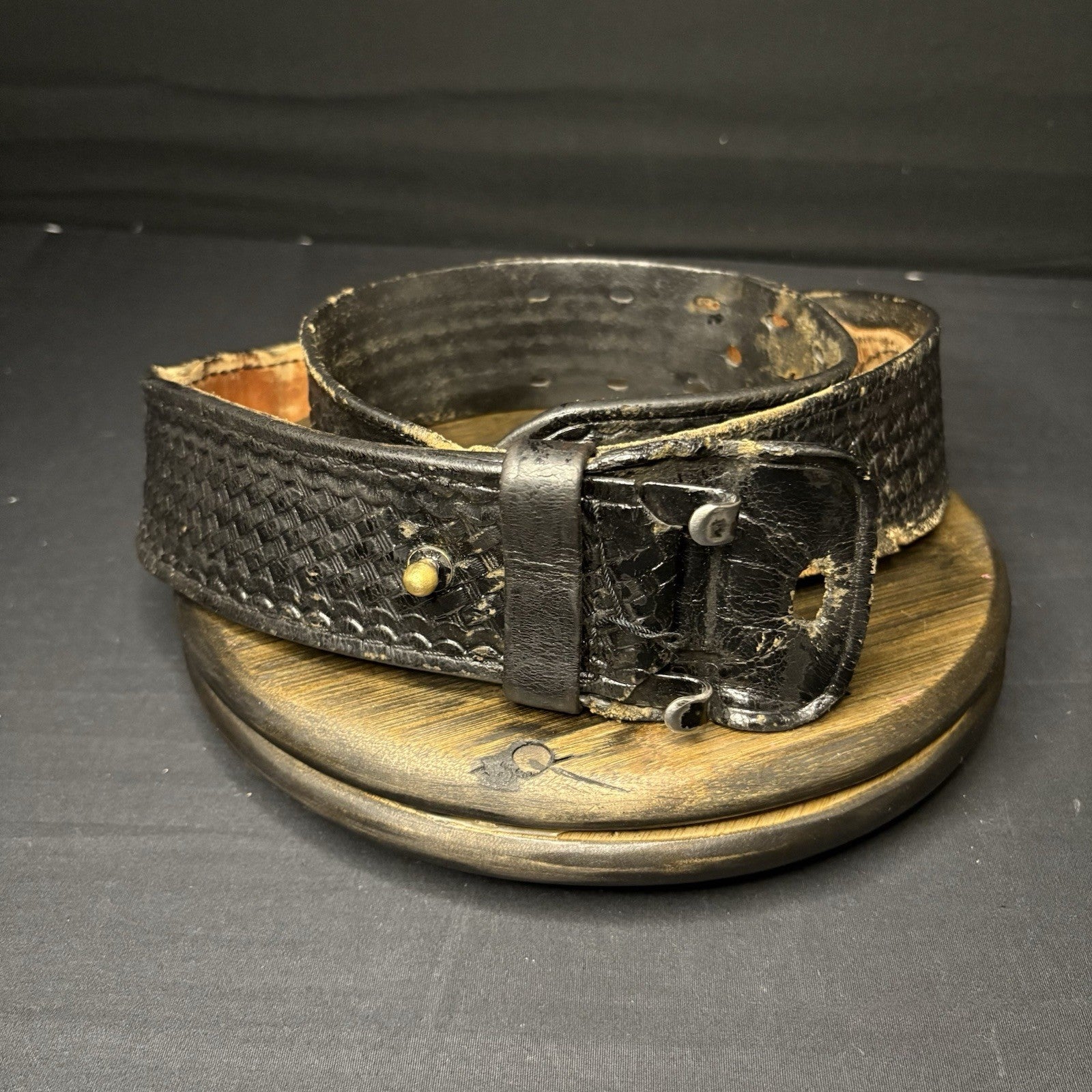 Dutyman Leather Duty Belt 38” Black Basket Weave6