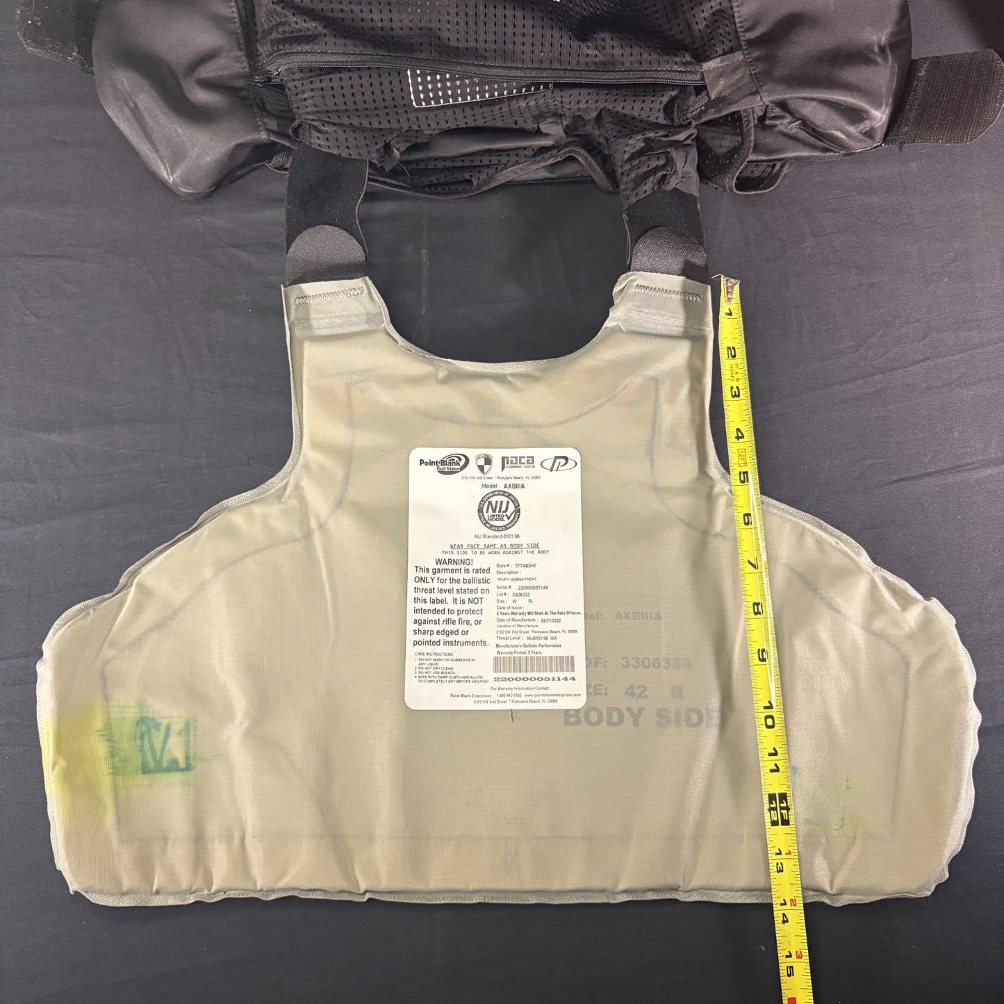 PB Armor 3a (IIIA) Vest AXIIIA Hi-Lite Male Carrier Size Medium ~2022~7