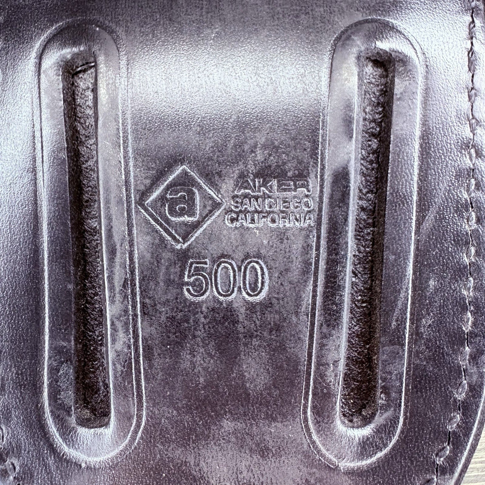 Aker 500 Handcuff Case, Leather Black Basket w/ Chrome Snap Weave Round9