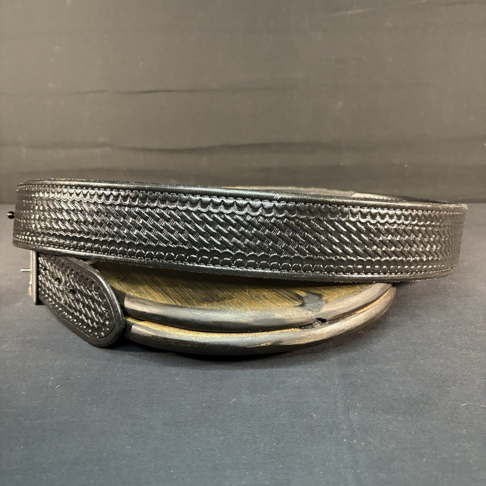 Aker Duty Belt Size 46” Sam Browne Leather ~USA Made~ Model: B03-462