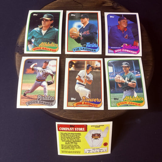 1989 Topps High Grade MLB Card #534, #622, #239, #338, #102, #478, Company Store0