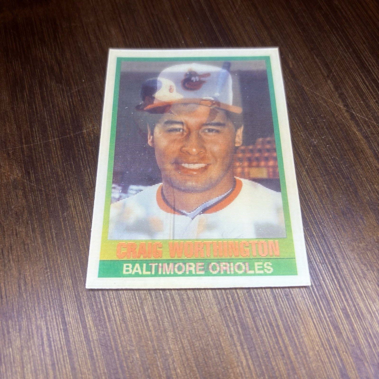1989 Sportflics Craig Worthington #134 High Grade MLB Trading Card2