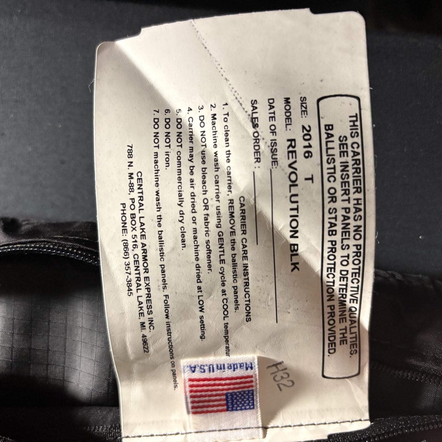 Level 2 (Level II) Vest ~Size X-Large~ Concealable Vest Armor Express6