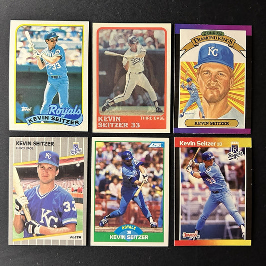 Kevin Seitzer (Lot Of 6) Trading Cards #670, #17, #292, #55, #238, Diamond Kings0