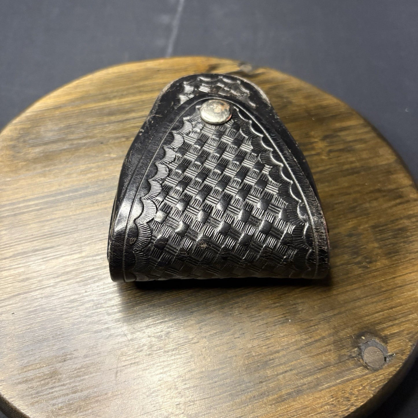 JS Leather Basket Weave Handcuff Case Law Enforcement3