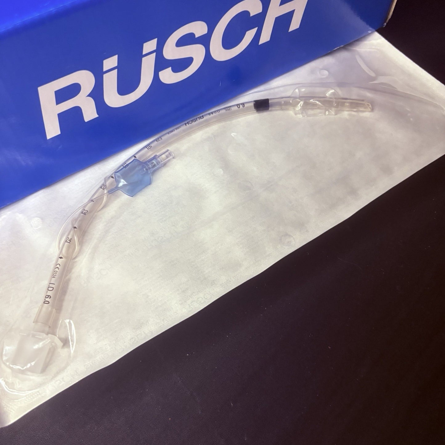 Rusch Box Of 10 Sterile Endotracheal Tube 6.0 mm w/Cuff Individually Packaged1