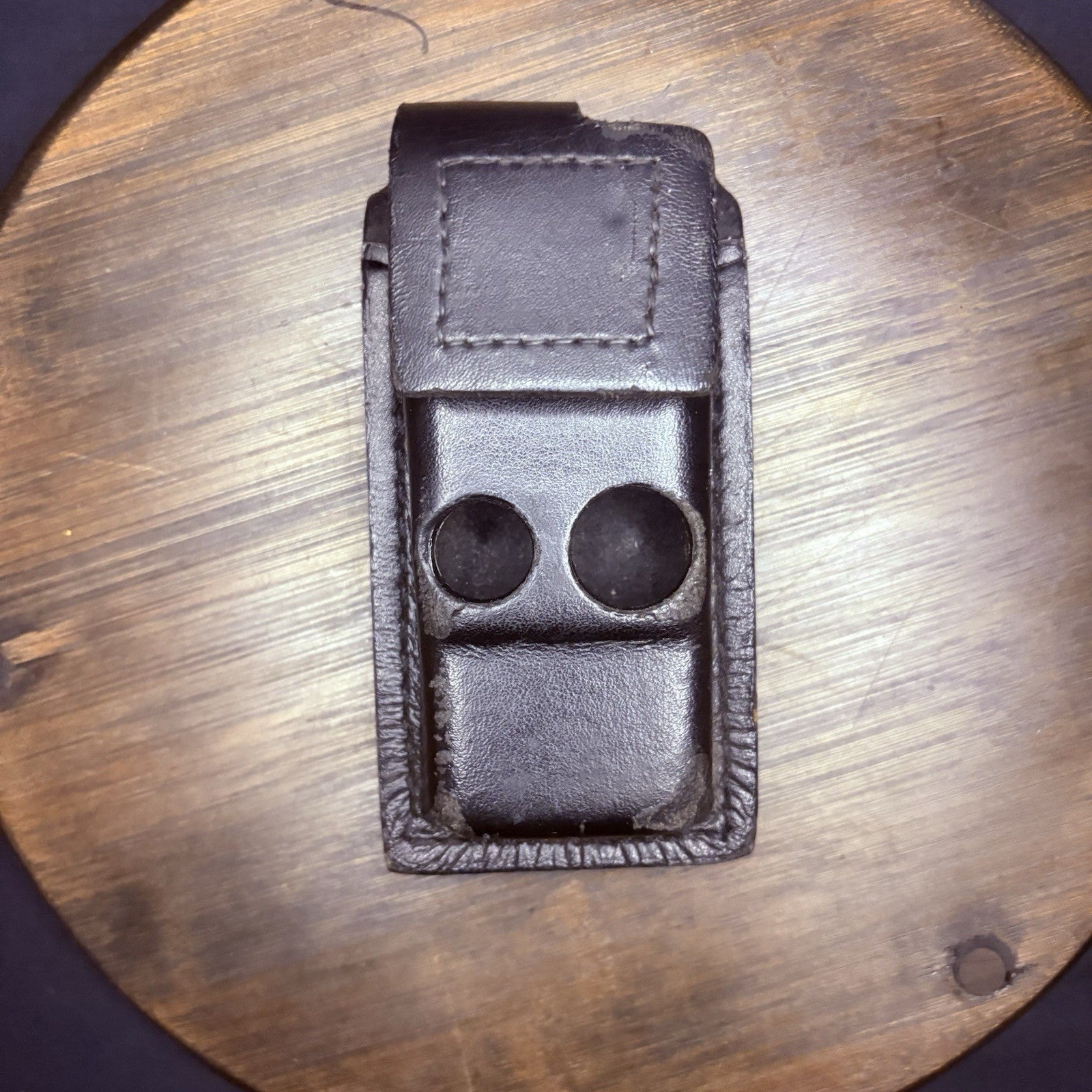 Olympus Puma 4 Leather Pouch Holster Case Plain Black Leather0