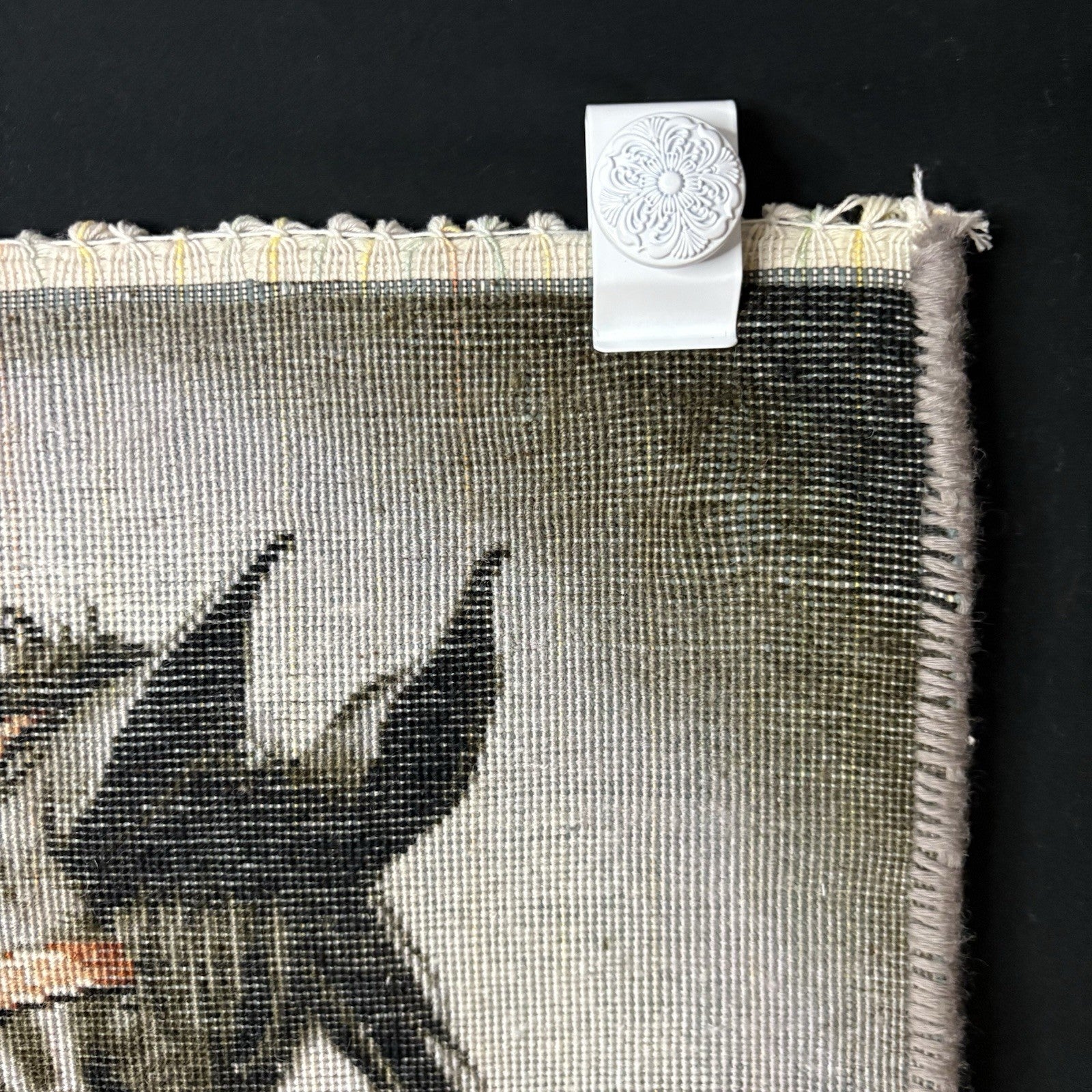 Pictorial Rug Hand Knotted Horse 22”x16” 55X40cm w/Rug Hangers20