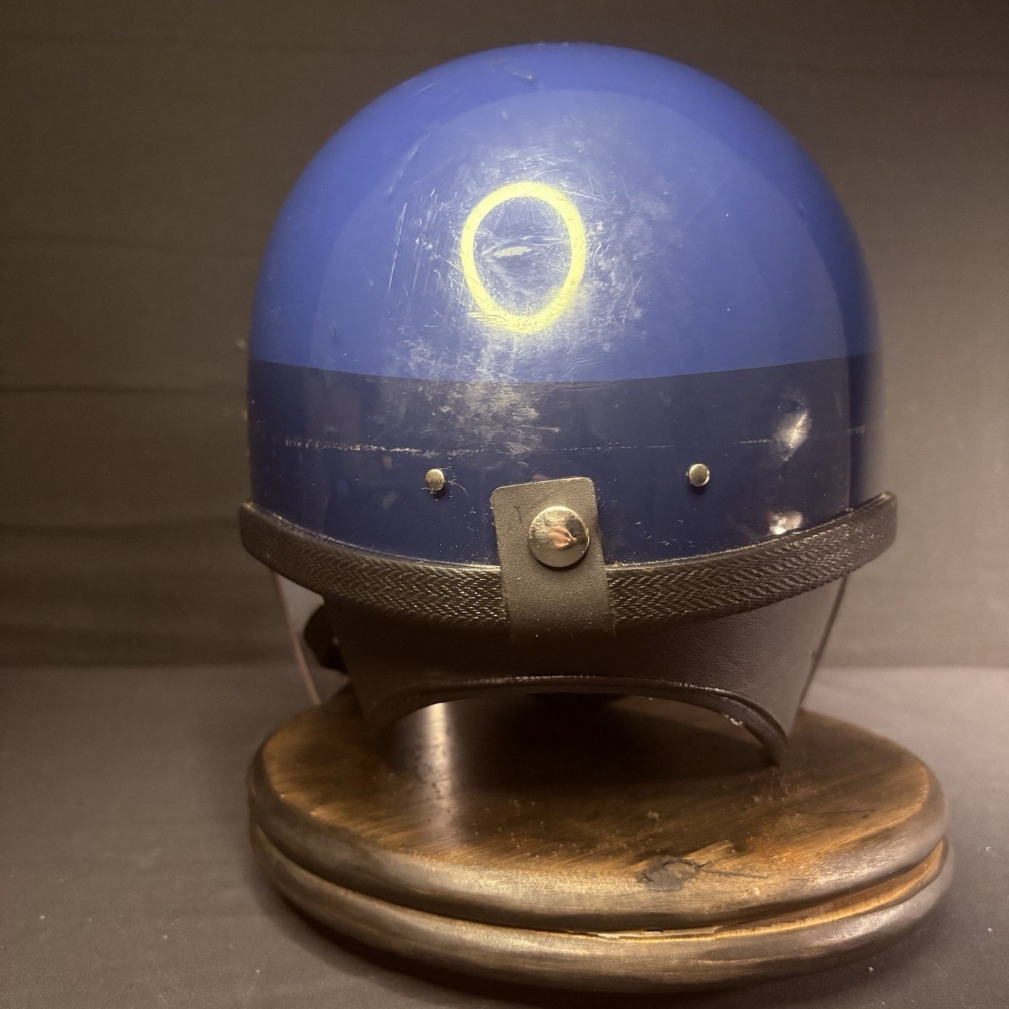 Vintage Police Riot Helmet Blue (Size Medium) w/ Removable Face Shield6