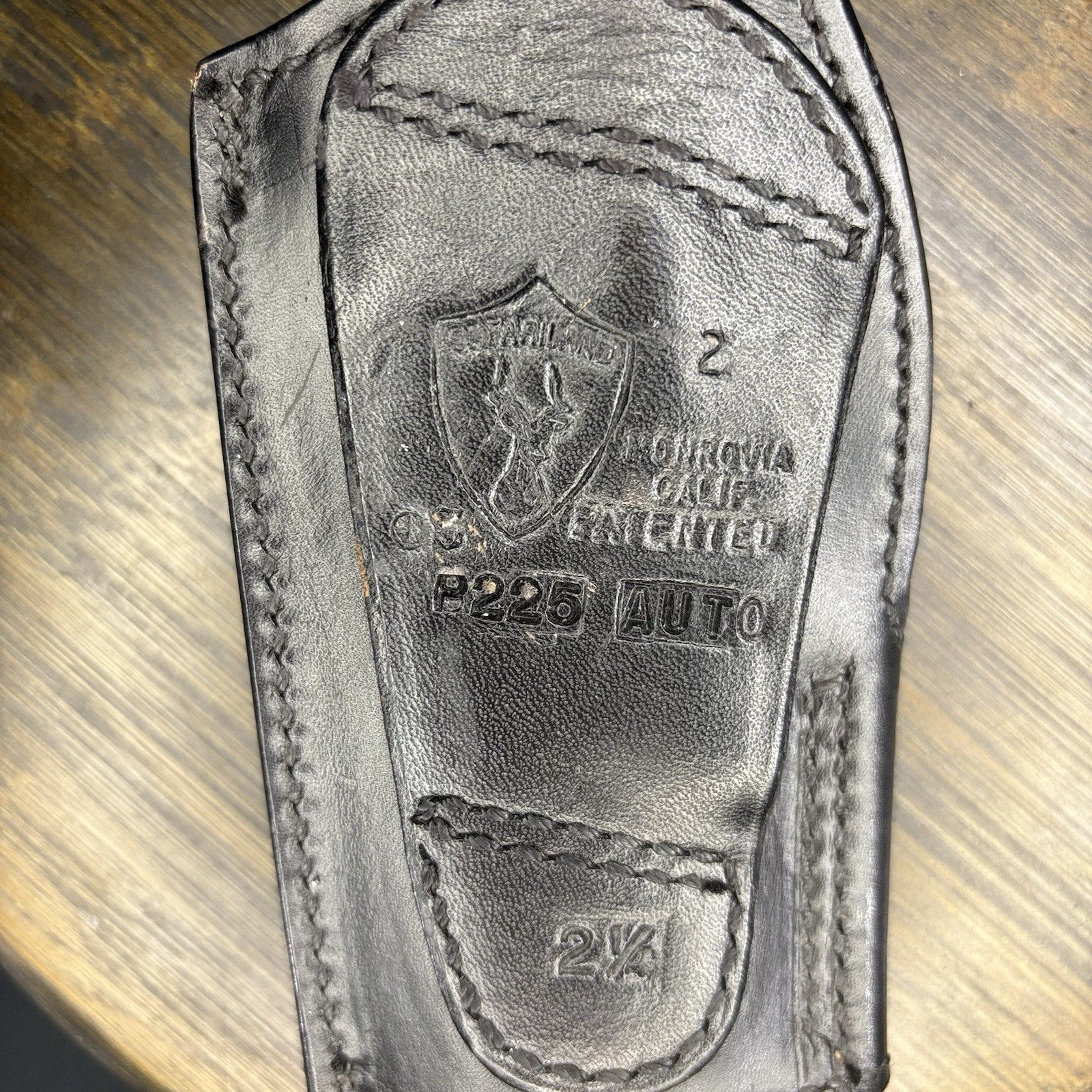 Safariland #2 Basket Weave Leather Holster for SigSauer 225, 2 1/4" Belt Loop RH10