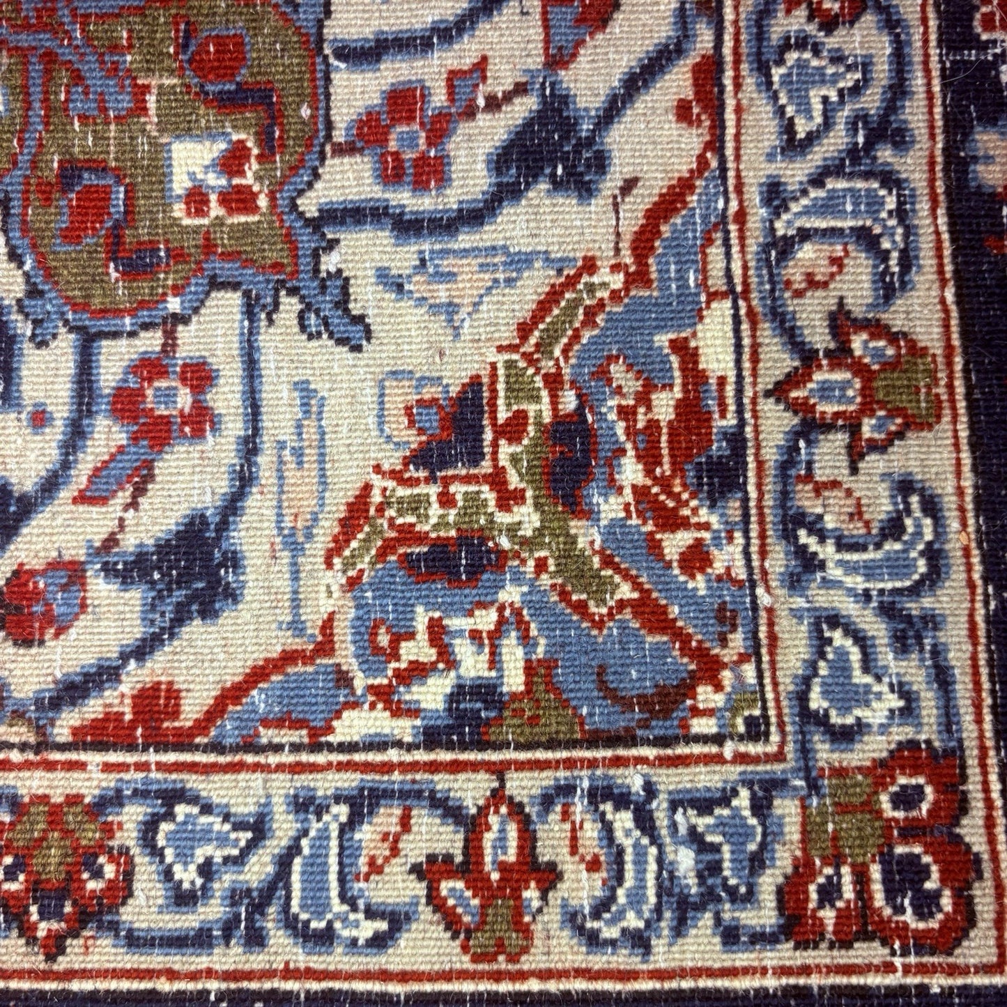 Semi-Antique Hand Knotted Rug 5x7 Medallion 324KPSI Estate Find 1970s Floral Rug20