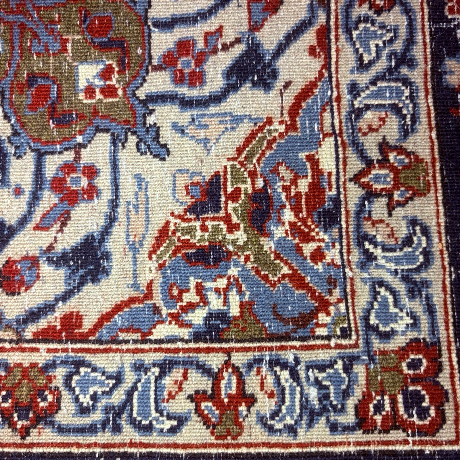 Semi-Antique Hand Knotted Rug 5x7 Medallion 324KPSI Estate Find 1970s Floral Rug20