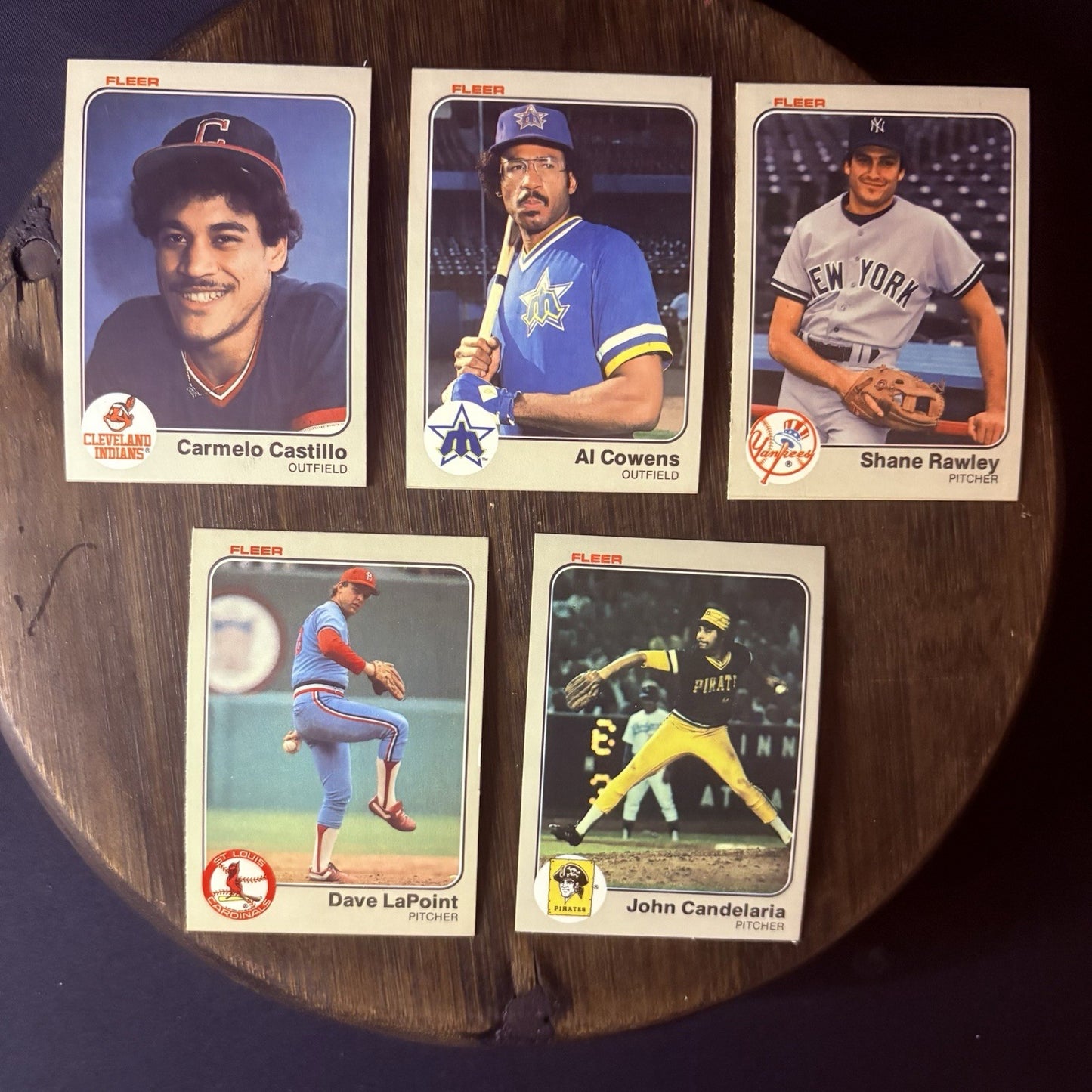 1983 Fleer High Grade MLB Baseball Card Lot #404, #477, #394, #14, #3040