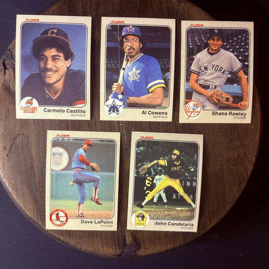 1983 Fleer High Grade MLB Baseball Card Lot #404, #477, #394, #14, #3040