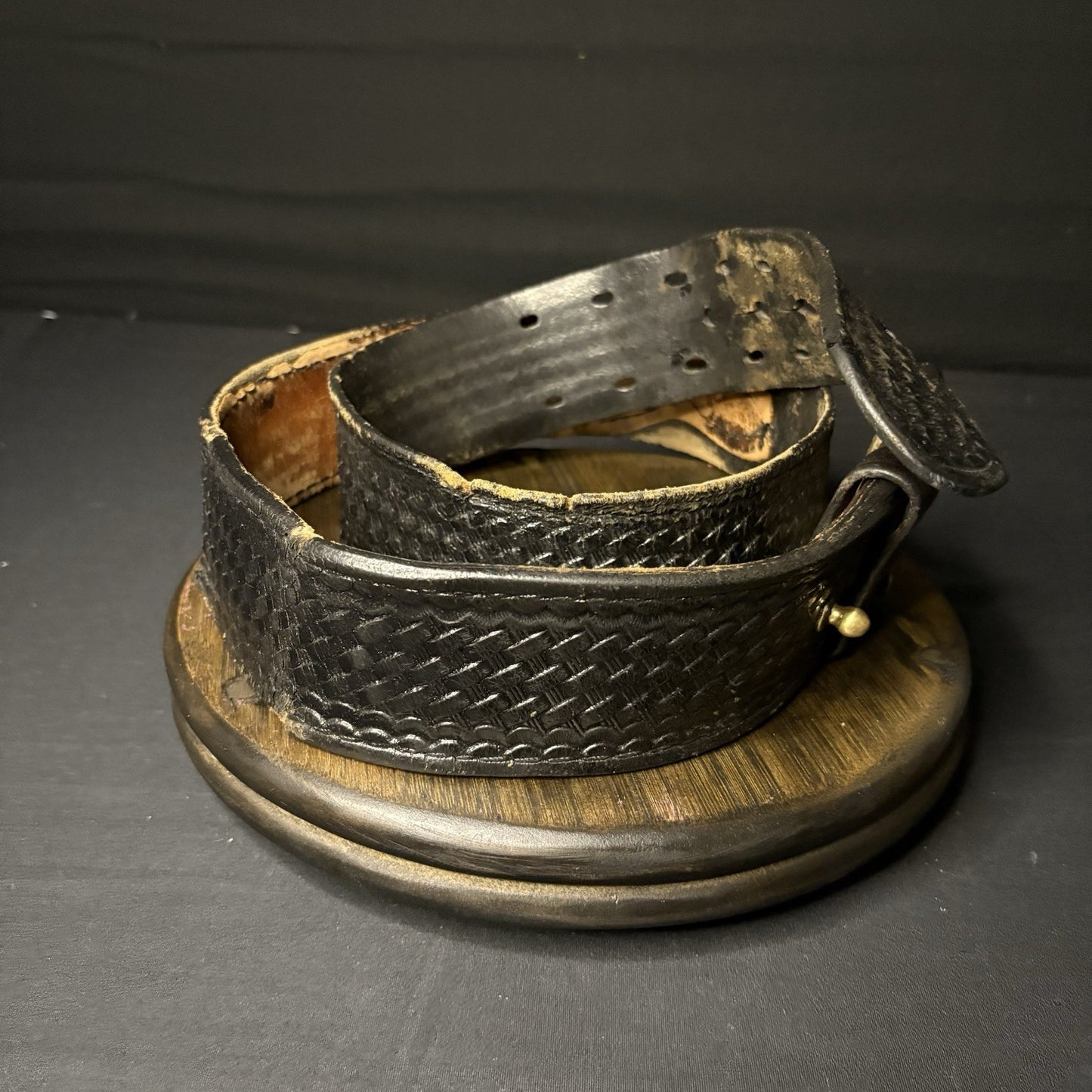 Dutyman Leather Duty Belt 38” Black Basket Weave8