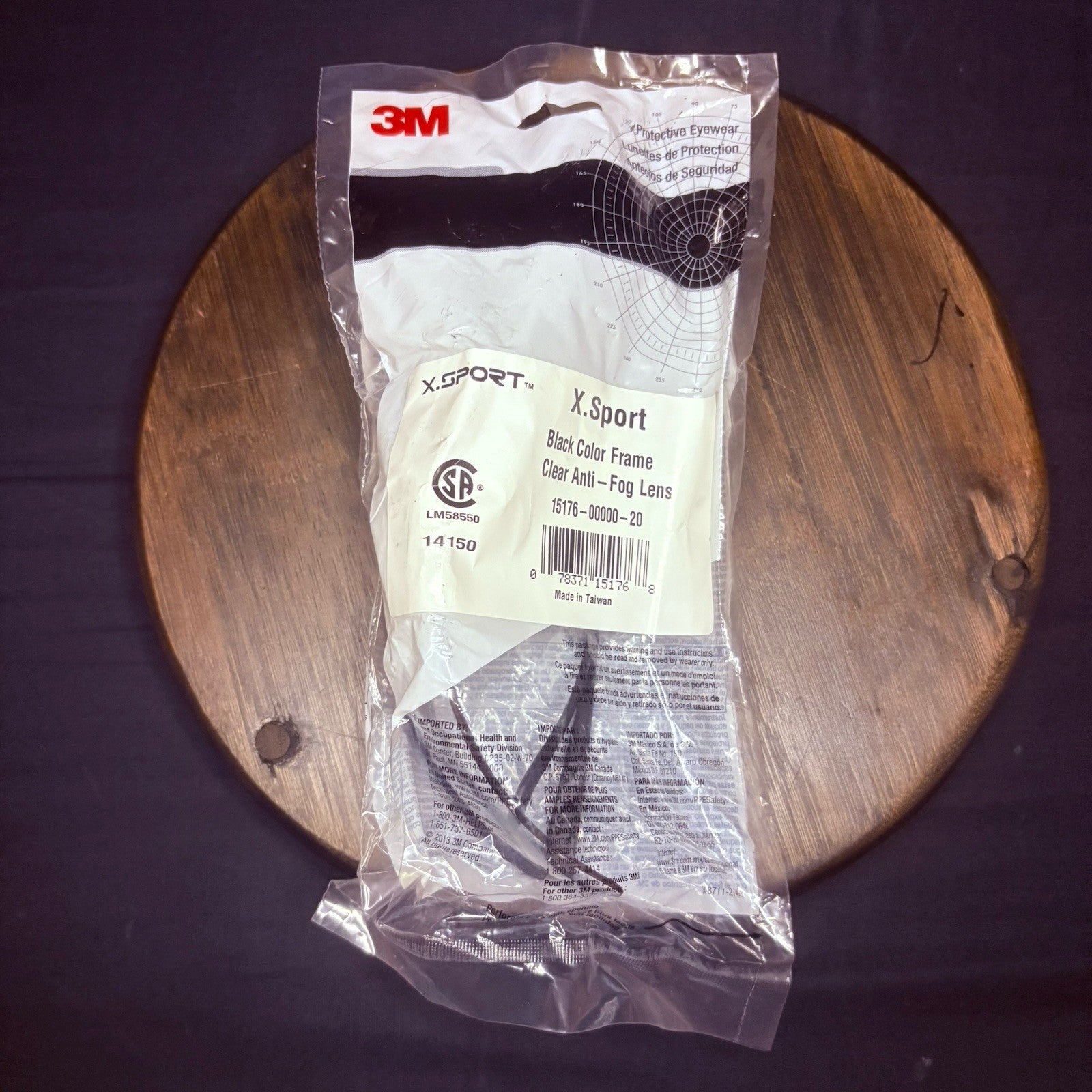 3M X-Sport Safety Glasses Anti-Fog Black Frame ANSI Z87+2