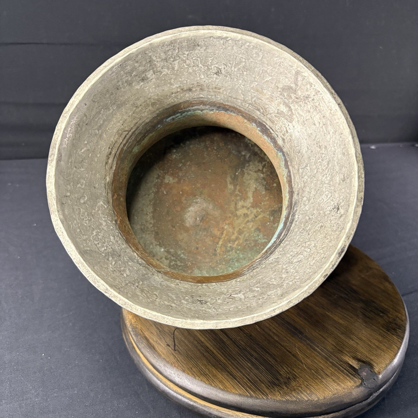 Qajar Era Copper Vessel Hand Hammered Islamic Calligraphy Tinned Late 1800s17