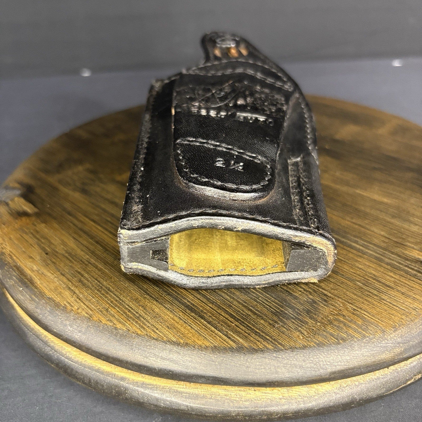 Safariland #2 Basket Weave Leather Holster for SigSauer 225, 2 1/4" Belt Loop RH8