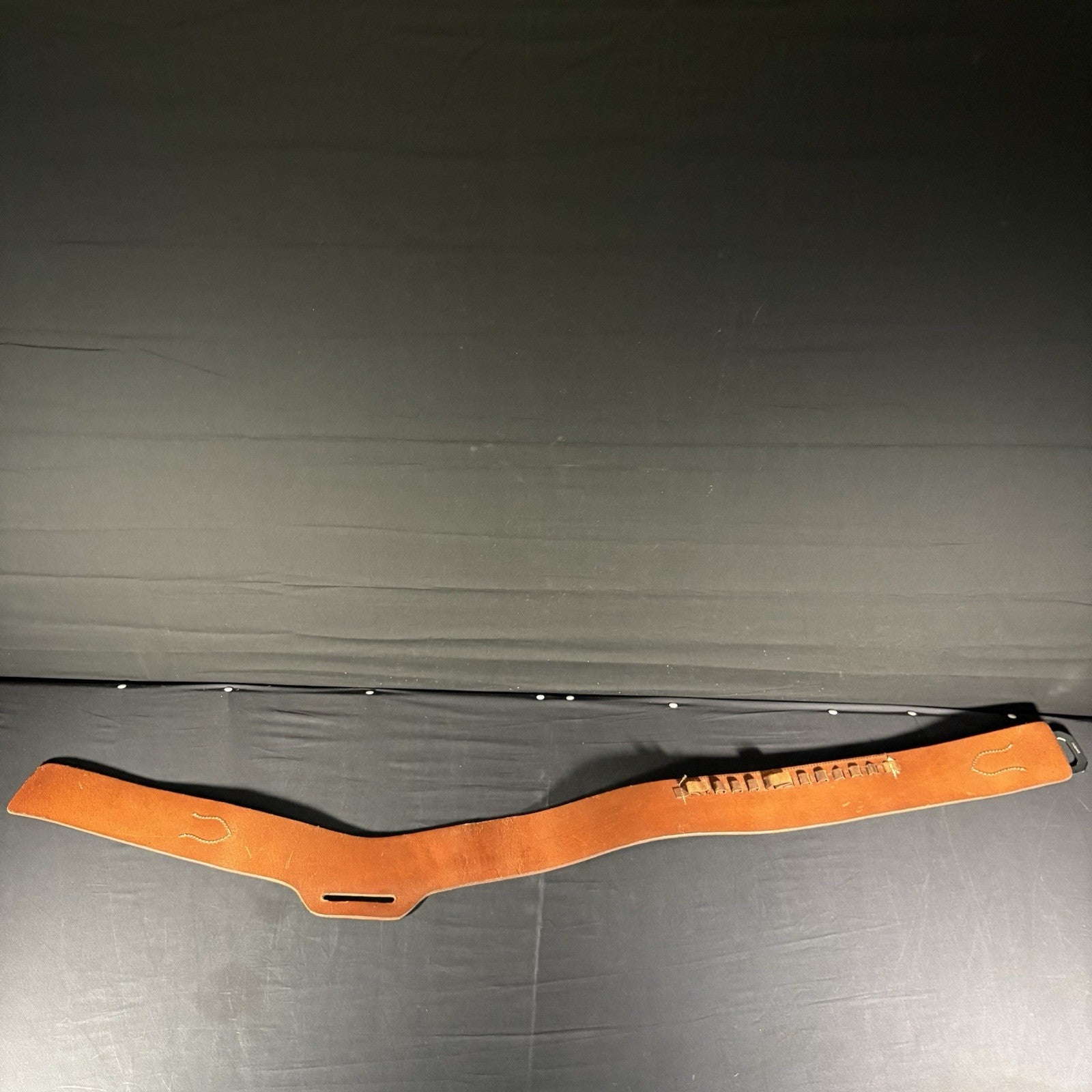 Western Style Leather Bullet Loop Belt For Single Action Holster , Brass Buckle8