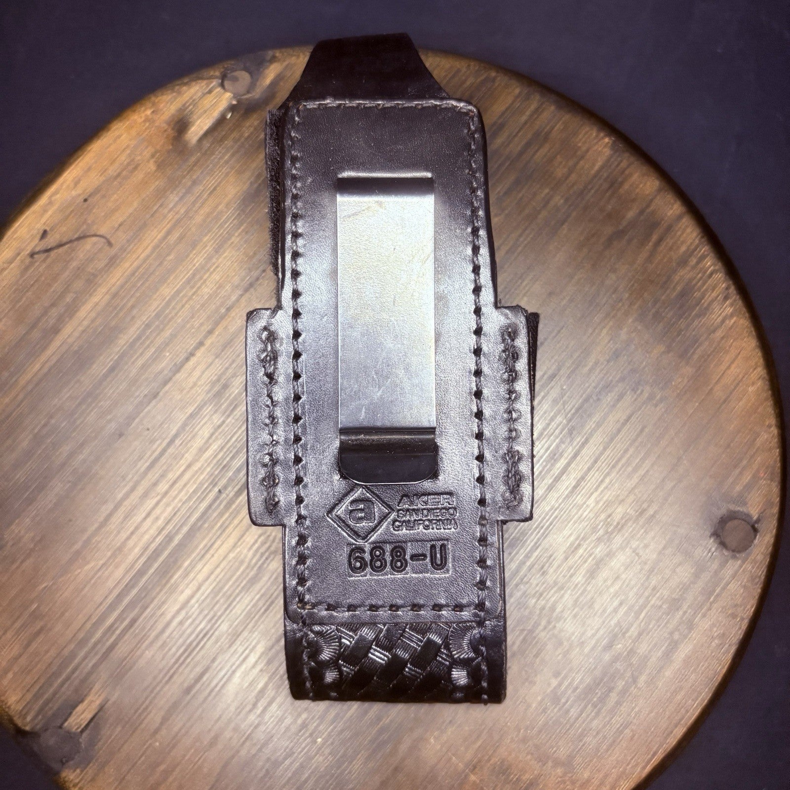 AKER Universal Phone/ Radio Holder w/Clip 6.5" x 3" 1 3/4" Basket Weave (688U)2