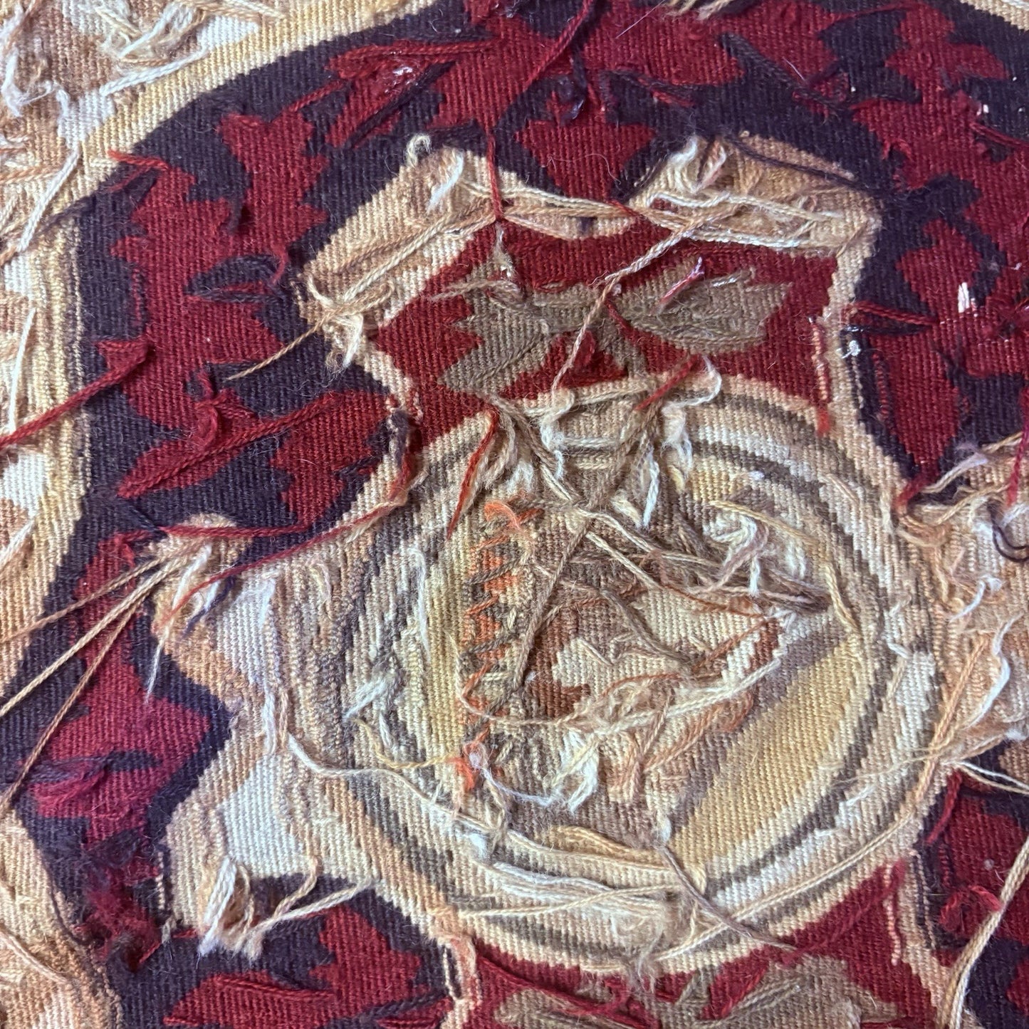 Antique French Tapestry 10x8, 19th Century, Hand Woven Aubusson Dragons21