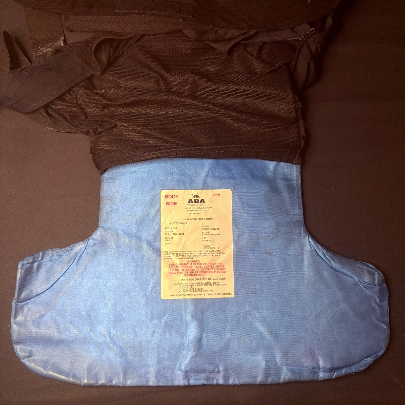 American Body Armor Bullet Proof Vest Level II (2) Size Medium NICE10