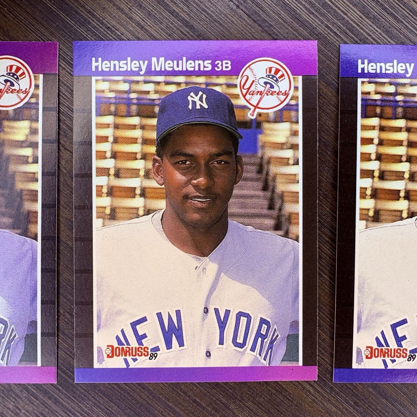 (Lot Of 3) 1989 Donruss #547 Hensley Meulens RC New York Yankees Trading Card3