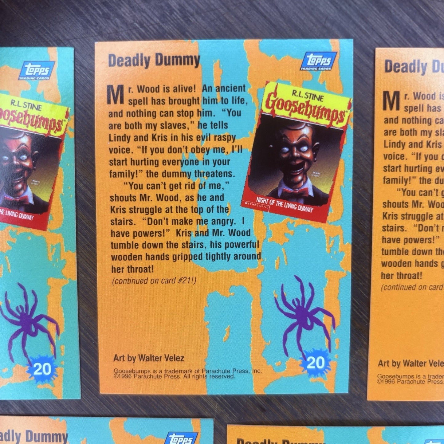 1996 Topps Goosebumps Lot Of (5) #20 Deadly Dummy High Grade Topps Trading Cards18