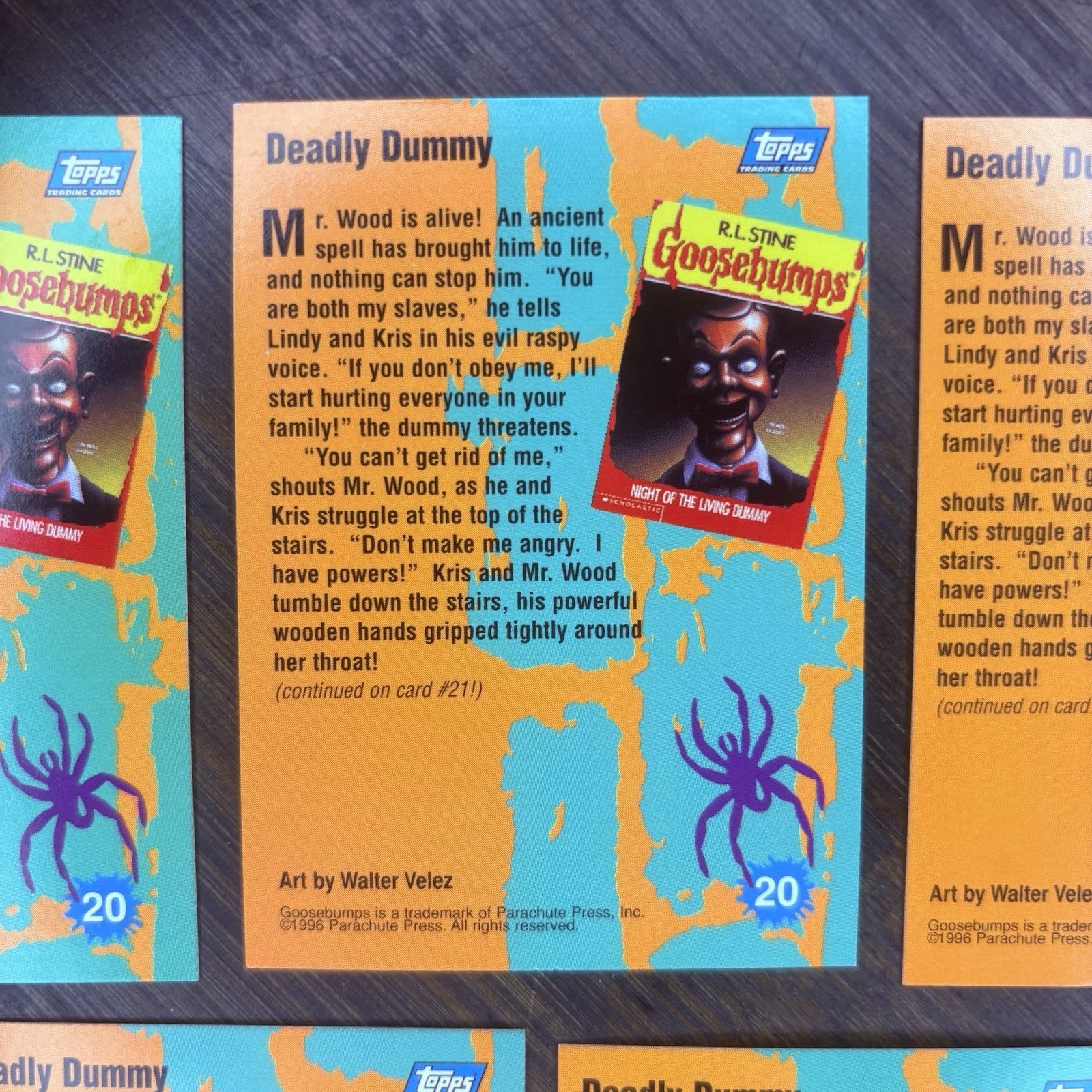1996 Topps Goosebumps Lot Of (5) #20 Deadly Dummy High Grade Topps Trading Cards18
