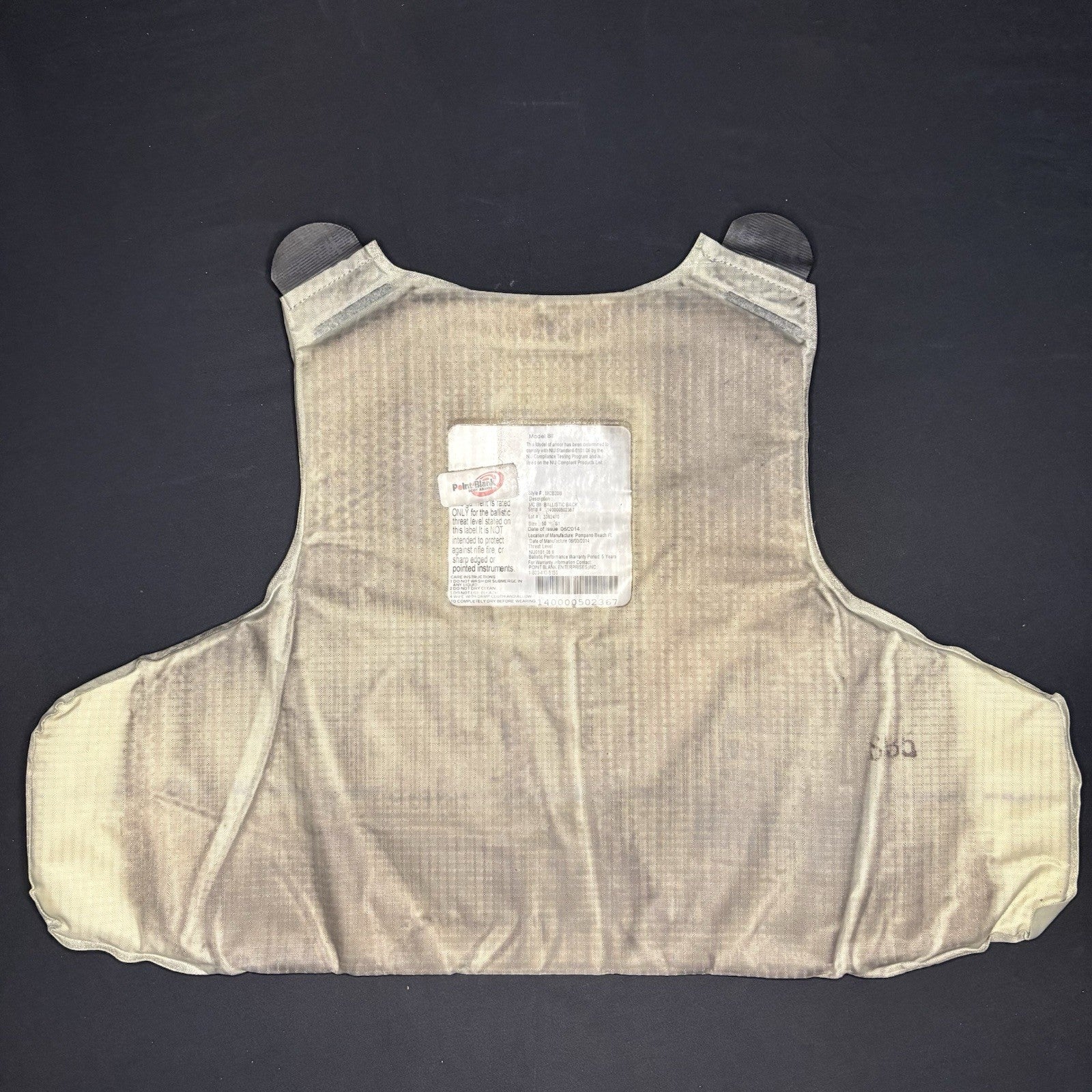 PB Level 2 II Bullet Proof Vest Size Large w/Trauma Plate Concealable Body Armor11
