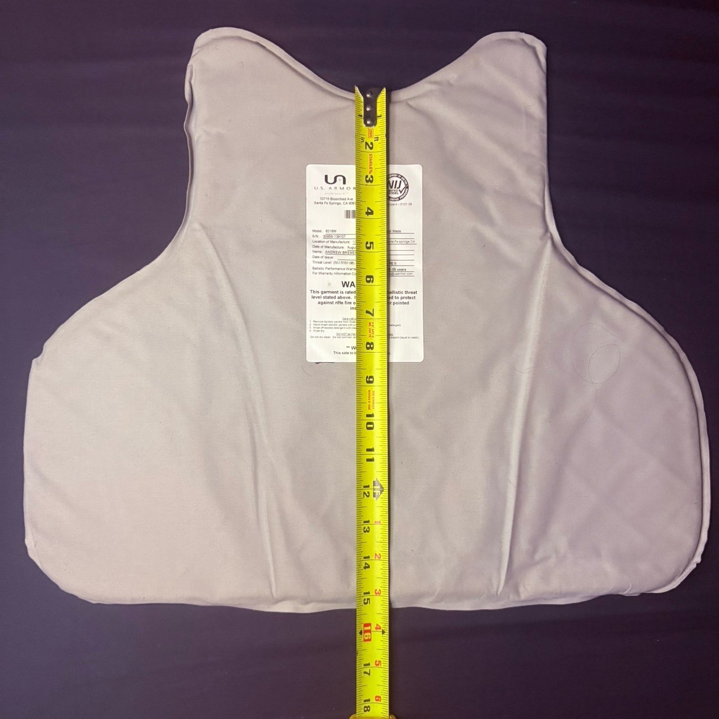 US Armor Level II (2) Bullet Proof Vest ~Size XL~ 2021 w/6x8 Trauma Plate13
