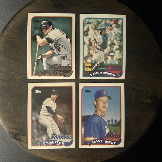 1989 Topps Trading Card (Lot Of 4) MLB Baseball0
