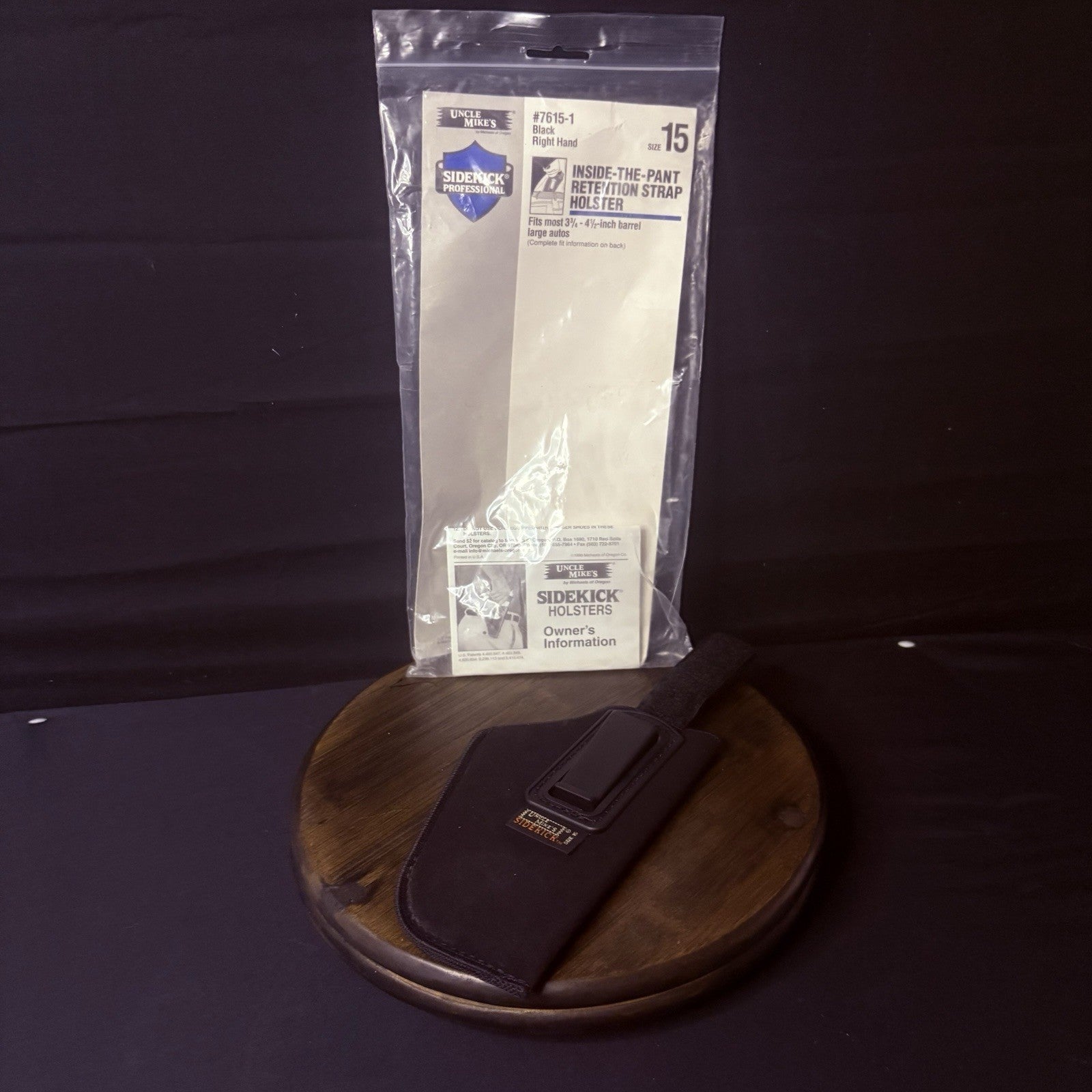 Uncle Mikes IWB Holster RH InsideThePants Size 15  Large Autos 3.75"4.5"8