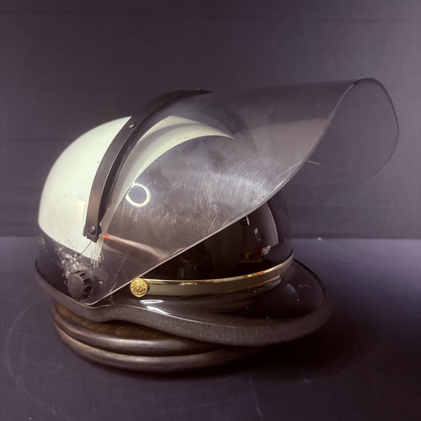 Vintage Police Riot Helmet One Size w/Z87 Face Shield (Scratched Side)3